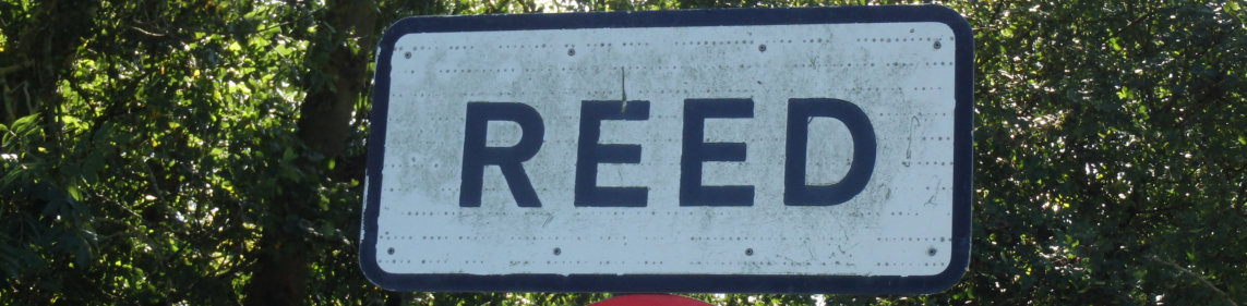 Reed road sign