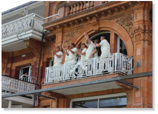 Photo of Reed team on Lords balcony