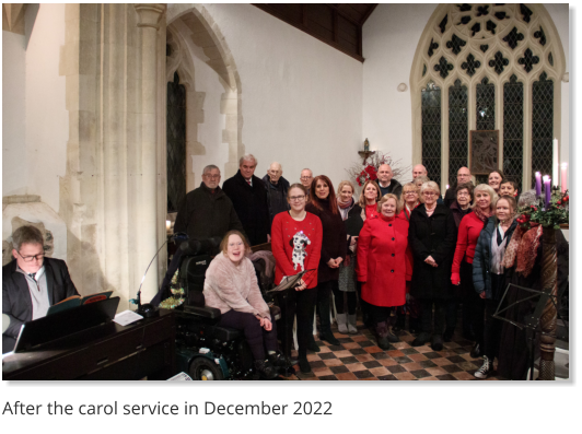 After the carol service in December 2022