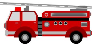 Illustration of fire engine