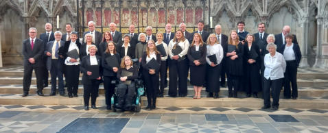 Photo of Choir outside Reed Church