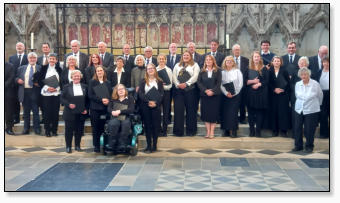 Photo of choir outside Reed Church