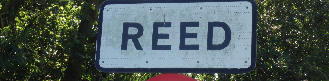 Reed road sign