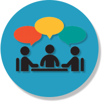 Abstract meeting icon